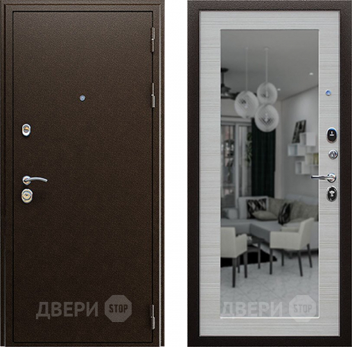 Дверь АСД Спартак с зеркалом Акация светлая в Лыткарино