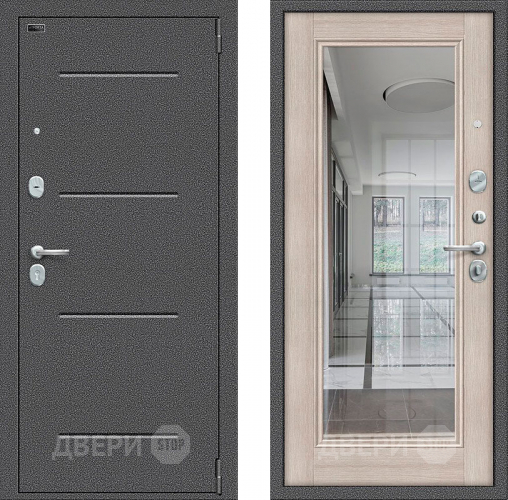 Дверь Bravo Porta S-2 104/П61 с зеркалом Капучино в Лыткарино
