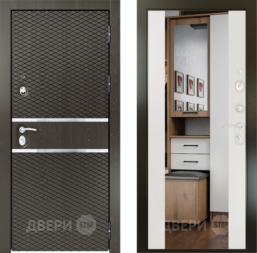 Райтвер Плаза Шоколад с зеркалом Белый матовый в Лыткарино