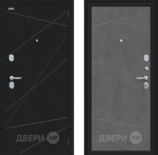 Дверь Bravo Граффити-5 Букле черное/Slate Art в Лыткарино