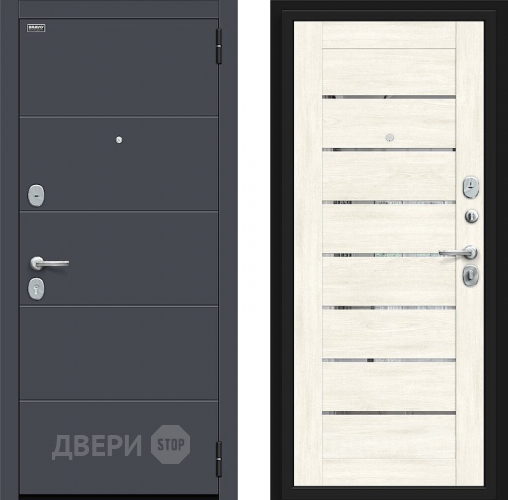 Входная металлическая Дверь Bravo Прайд Kale Graphite Pro/Nordic Oak в Лыткарино