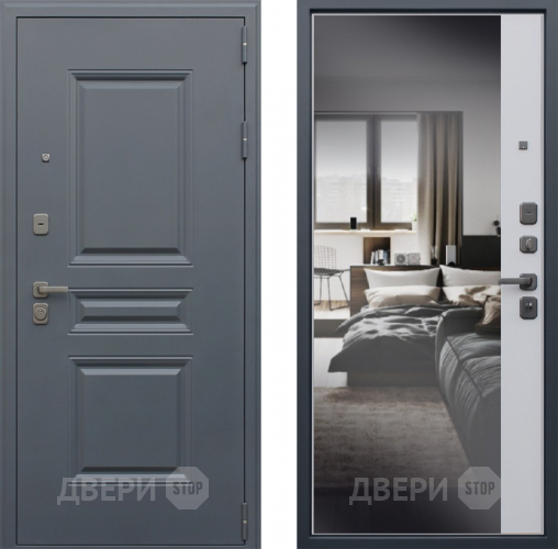 Входная металлическая Дверь АСД Барселона с зеркалом в Лыткарино