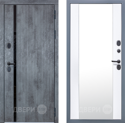 Входная металлическая Дверь Сударь МХ-46 Бетон Зеркало в Лыткарино