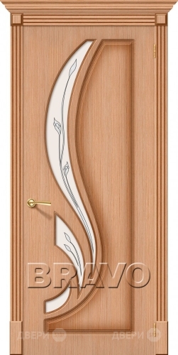 Межкомнатная дверь со стеклом Лилия (Дуб) в Лыткарино