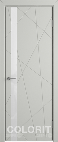 Межкомнатная дверь К5 ПО светло-серая эмаль в Лыткарино