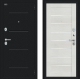 Входная металлическая Дверь Bravo Техно Букле черное/Bianco Veralinga в Лыткарино