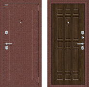 Дверь Bravo Любо Мини Антик медный/Dark Barnwood 860×1900 мм