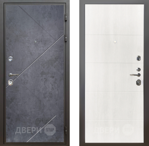 Входная металлическая Дверь Шелтер (SHELTER) Комфорт Бетон урбан индиго 7 Дуб филадельфия крем в Лыткарино