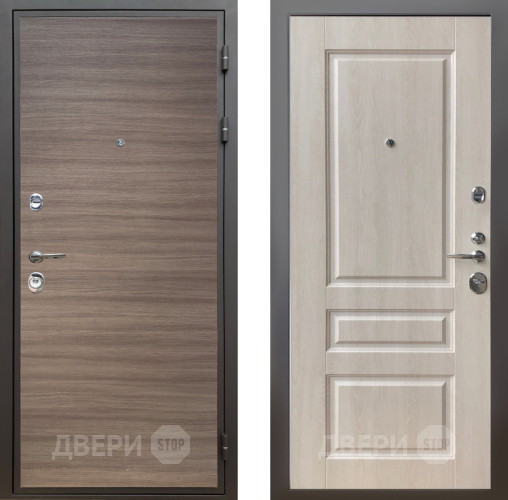 Входная металлическая Дверь Шелтер (SHELTER) Комфорт Дуб тоскано поперечный 3 Дуб филадельфия крем в Лыткарино