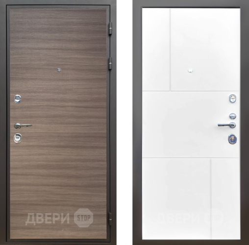 Входная металлическая Дверь Шелтер (SHELTER) Комфорт Дуб тоскано поперечный 8 Белый матовый в Лыткарино