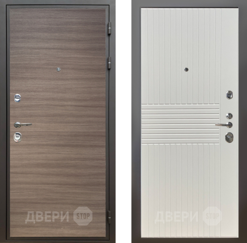 Входная металлическая Дверь Шелтер (SHELTER) Комфорт Дуб тоскано поперечный 10 Силк Сноу в Лыткарино