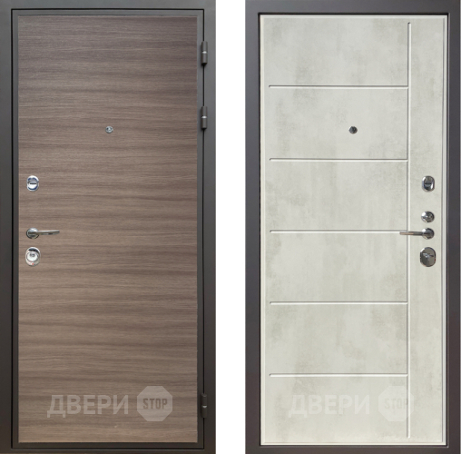 Входная металлическая Дверь Шелтер (SHELTER) Комфорт Дуб тоскано поперечный 11 Бетон крем в Лыткарино