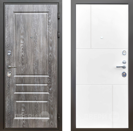 Входная металлическая Дверь Шелтер (SHELTER) Комфорт Дуб шале серебро 8 Белый матовый в Лыткарино