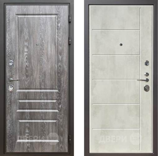 Входная металлическая Дверь Шелтер (SHELTER) Комфорт Дуб шале серебро 11 Бетон крем в Лыткарино