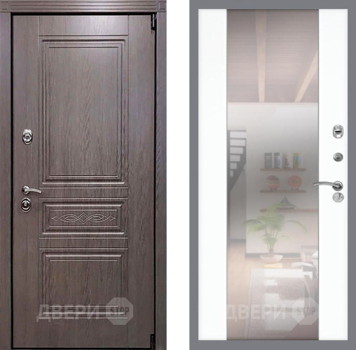 Входная металлическая Дверь Рекс (REX) Пренмиум-S СБ-16 Зеркало Силк Сноу в Лыткарино