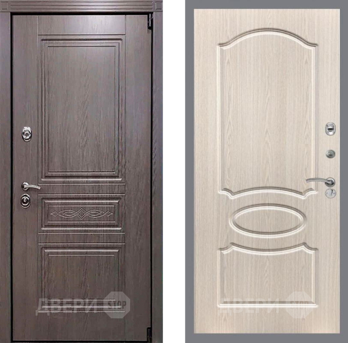 Входная металлическая Дверь Рекс (REX) Пренмиум-S FL-128 Беленый дуб в Лыткарино