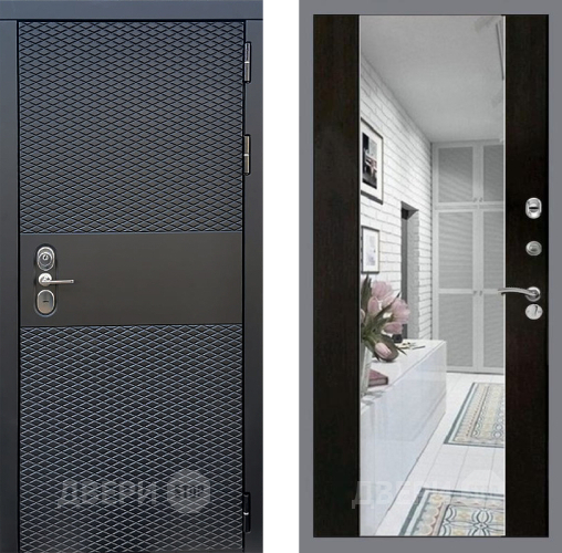 Входная металлическая Дверь Стоп БЛЭК CISA Зеркало СБ-16 Венге в Лыткарино