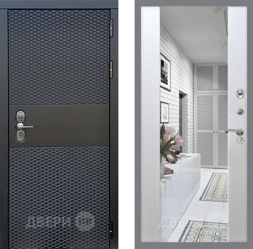 Входная металлическая Дверь Стоп БЛЭК CISA Зеркало СБ-16 Лиственница беж в Лыткарино