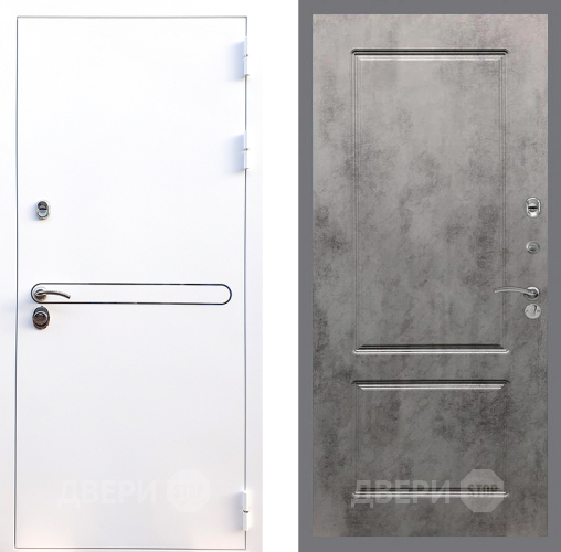 Входная металлическая Дверь Стоп Лайн Вайт ФЛ-117 Бетон темный в Лыткарино