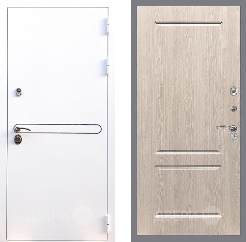 Входная металлическая Дверь Стоп Лайн Вайт ФЛ-117 Беленый дуб в Лыткарино