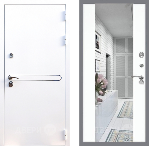 Дверь Стоп Лайн Вайт Зеркало СБ-16 Силк Сноу в Лыткарино