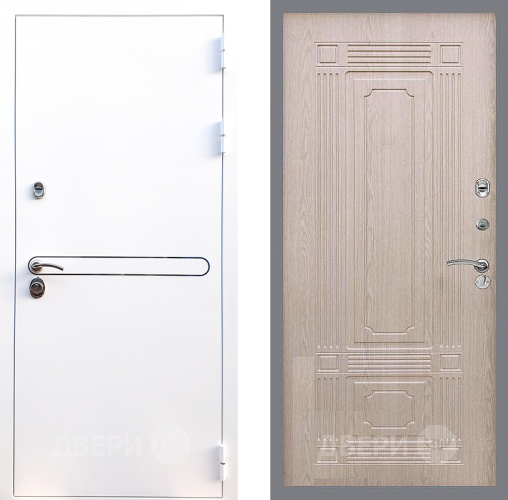 Входная металлическая Дверь Стоп Лайн Вайт ФЛ-2 Беленый дуб в Лыткарино