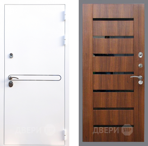 Входная металлическая Дверь Стоп Лайн Вайт СБ-14 Орех бренди в Лыткарино
