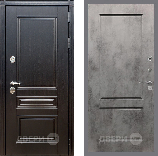 Входная металлическая Дверь Стоп МЕГАПОЛИС ФЛ-117 Бетон темный в Лыткарино