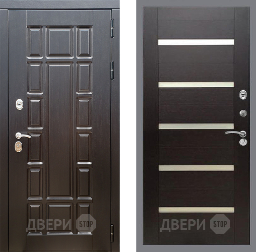 Входная металлическая Дверь Стоп НЬЮ ЙОРК СБ-14 венге поперечный в Лыткарино