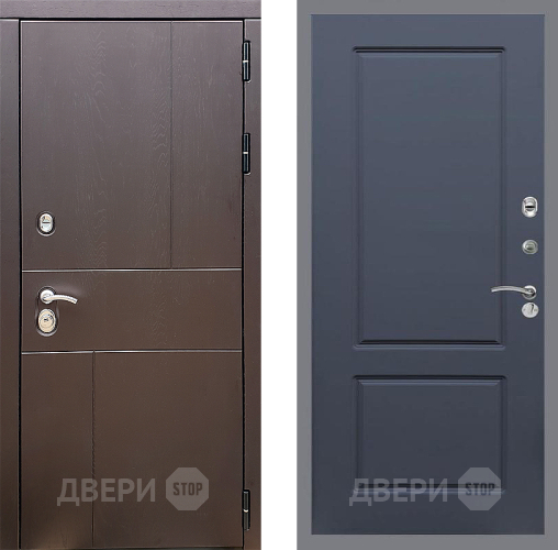 Входная металлическая Дверь Стоп УРБАН ФЛ-117 Силк титан в Лыткарино