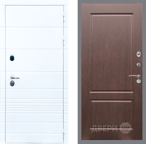 Входная металлическая Дверь Стоп ТРЕНДО ФЛ-117 Орех премиум в Лыткарино