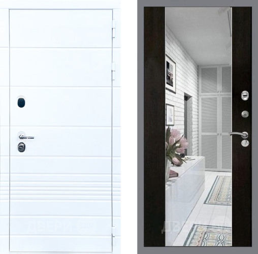 Входная металлическая Дверь Стоп ТРЕНДО Зеркало СБ-16 Венге в Лыткарино