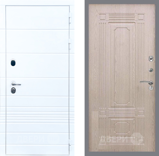 Входная металлическая Дверь Стоп ТРЕНДО ФЛ-2 Беленый дуб в Лыткарино