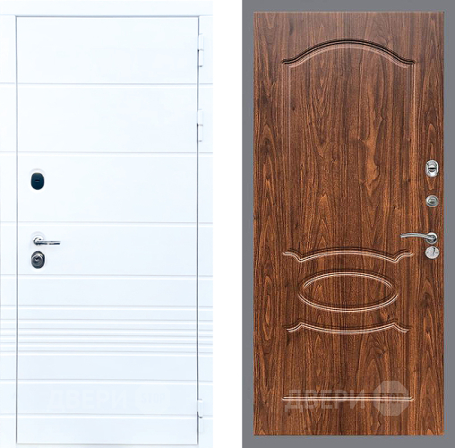 Входная металлическая Дверь Стоп ТРЕНДО ФЛ-128 орех тисненый в Лыткарино