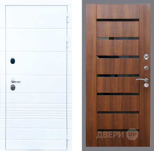 Входная металлическая Дверь Стоп ТРЕНДО СБ-14 Орех бренди в Лыткарино