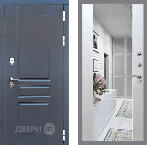 Входная металлическая Дверь Стоп ПЛАТИНУМ Зеркало СБ-16 Лиственница беж в Лыткарино