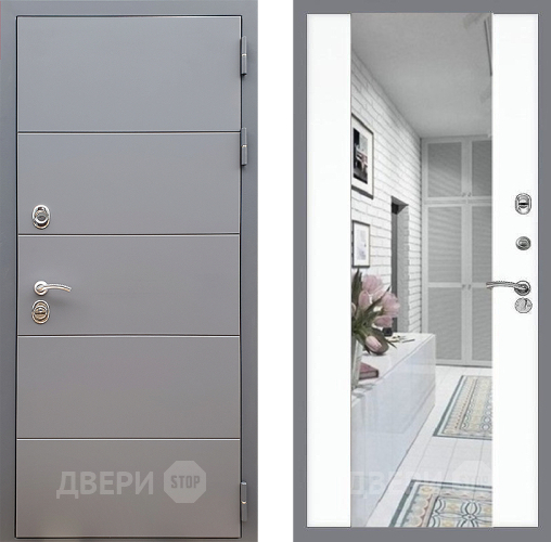 Дверь Стоп АРТ ГРАФИТ Зеркало СБ-16 Силк Сноу в Лыткарино