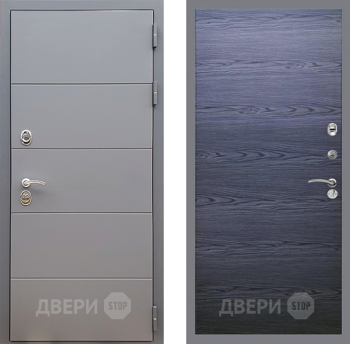Дверь Стоп АРТ ГРАФИТ Гладкая Дуб тангенальный черный в Лыткарино