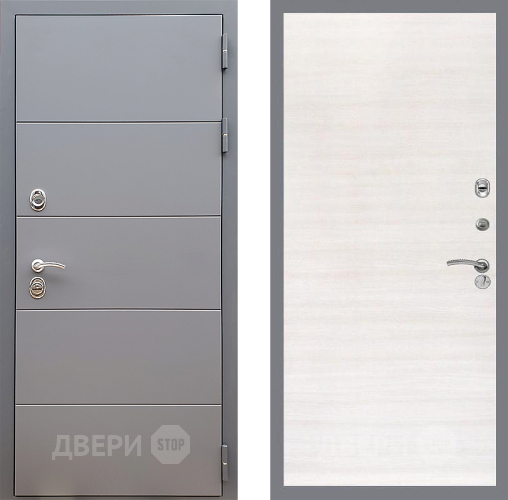 Входная металлическая Дверь Стоп АРТ ГРАФИТ Гладкая Акация светлая в Лыткарино