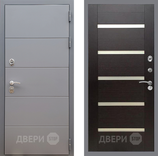 Входная металлическая Дверь Стоп АРТ ГРАФИТ СБ-14 венге поперечный в Лыткарино