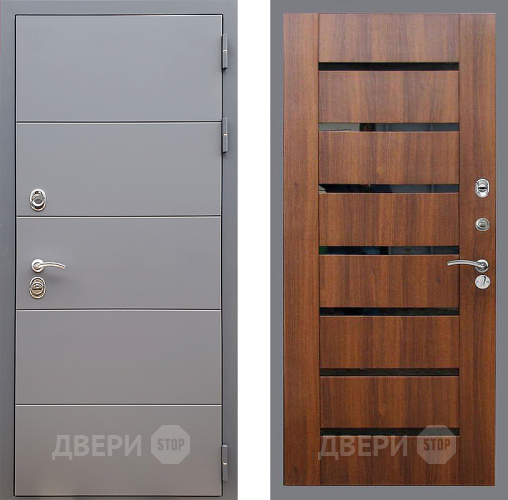 Входная металлическая Дверь Стоп АРТ ГРАФИТ СБ-14 Орех бренди в Лыткарино