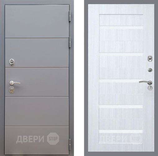 Входная металлическая Дверь Стоп АРТ ГРАФИТ СБ-14 Сандал белый в Лыткарино