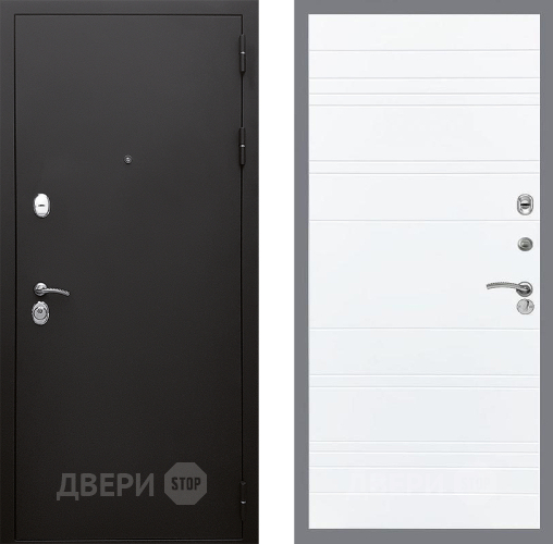 Дверь Стоп КЛАССИК Шагрень Лайн Силк Сноу в Лыткарино