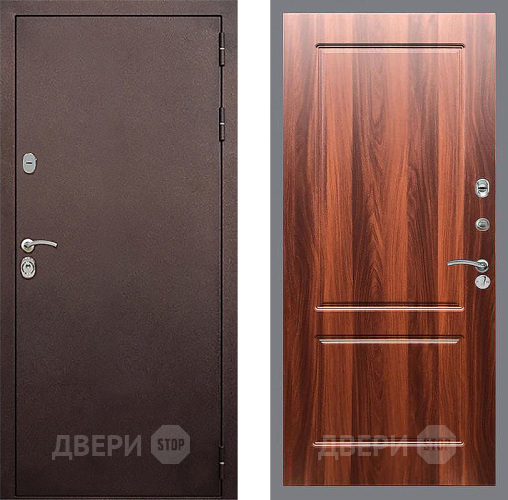 Входная металлическая Дверь Стоп КЛАССИК Медь ФЛ-117 Итальянский орех в Лыткарино