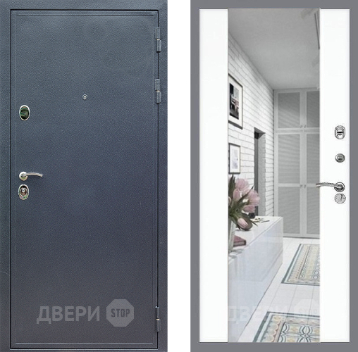 Входная металлическая Дверь Стоп СИЛЬВЕР Зеркало СБ-16 Силк Сноу в Лыткарино