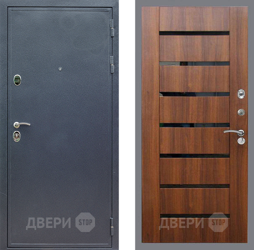 Входная металлическая Дверь Стоп СИЛЬВЕР СБ-14 Орех бренди в Лыткарино