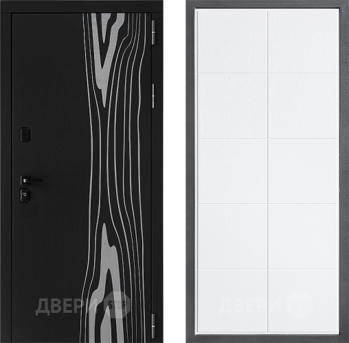 Входная металлическая Дверь Дверной континент ДК-12 ФЛ-Кватро Белое дерево в Лыткарино