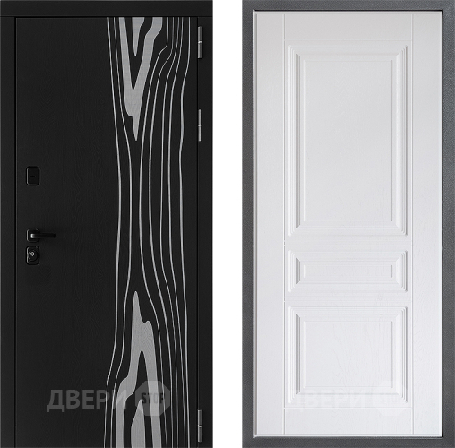 Входная металлическая Дверь Дверной континент ДК-12 ФЛ-243 Альберо Браш серебро в Лыткарино