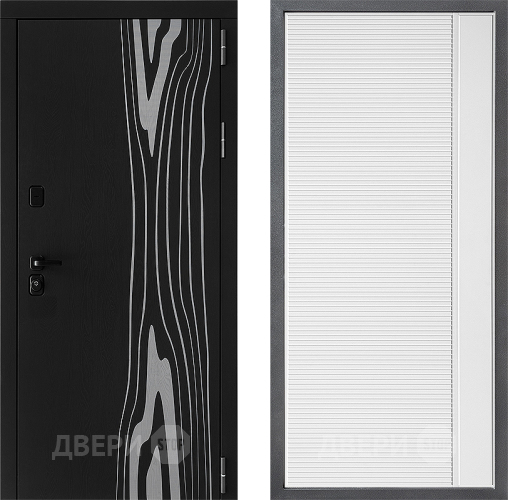 Входная металлическая Дверь Дверной континент ДК-12 ФЛ-757 Белое Стекло Софт милк в Лыткарино