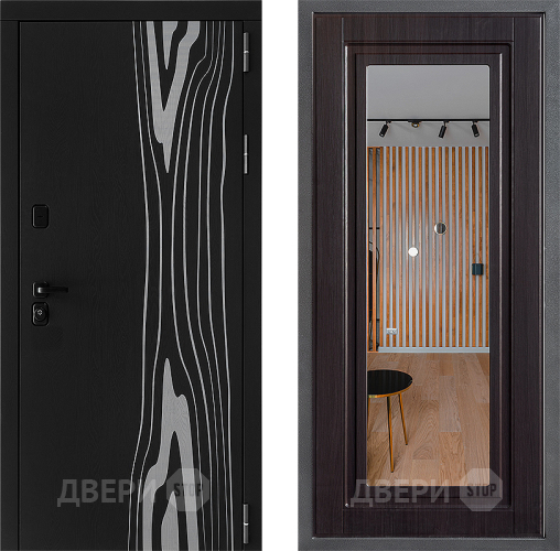 Входная металлическая Дверь Дверной континент ДК-12 ФЛЗ Зеркало Венге в Лыткарино